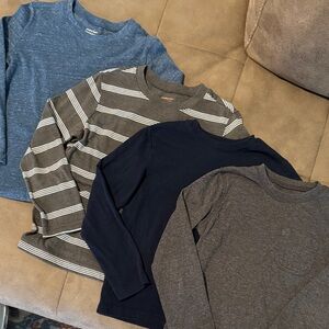 Boys Long-Sleeve Crewneck Sweater - Navy, Gray, Blue, Stripe 5T